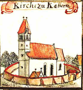 Kirche zu Kattern - Koci, widok oglny
